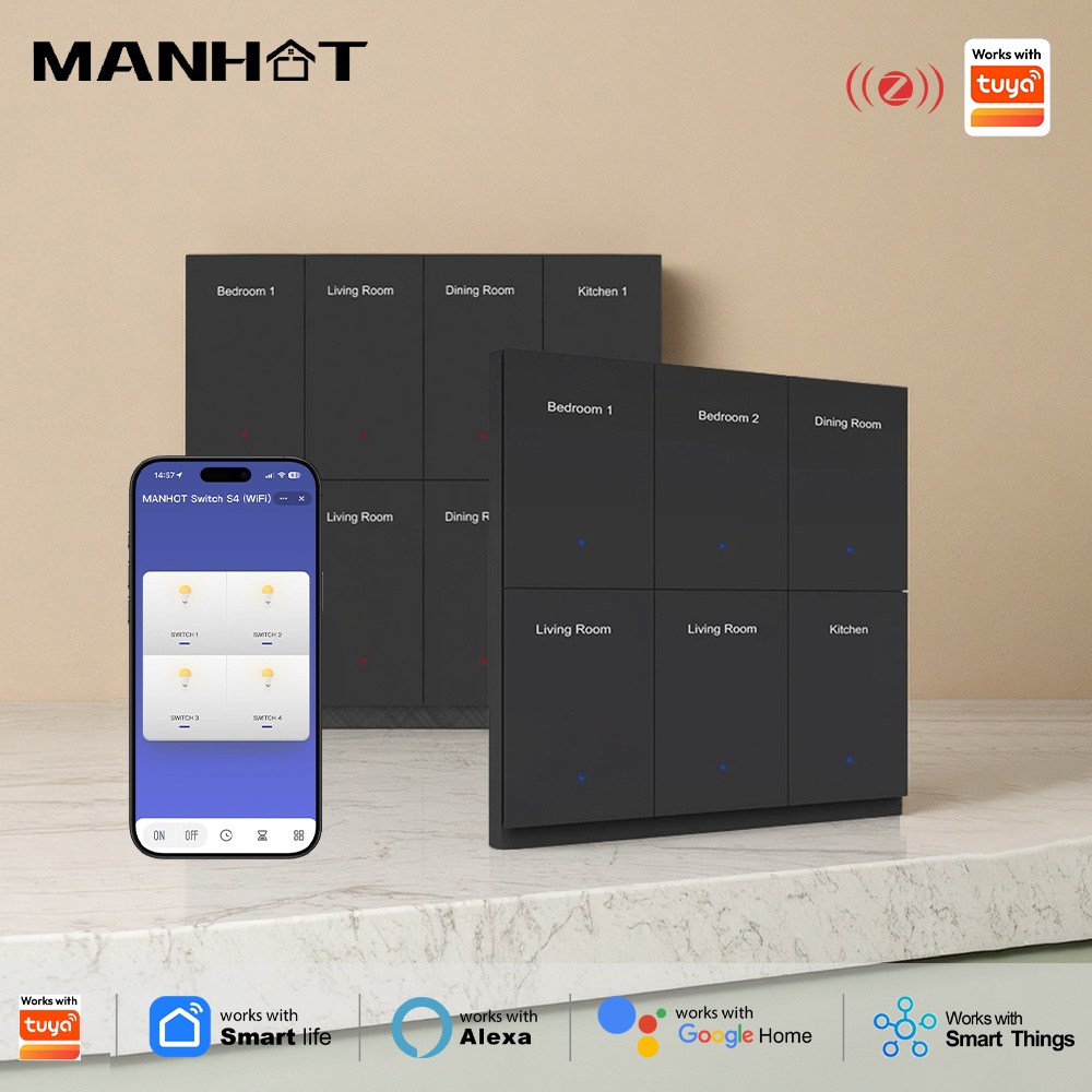 Smart Home Voice Control - Interruttore Intelligente Zigbee Manhot DIY con