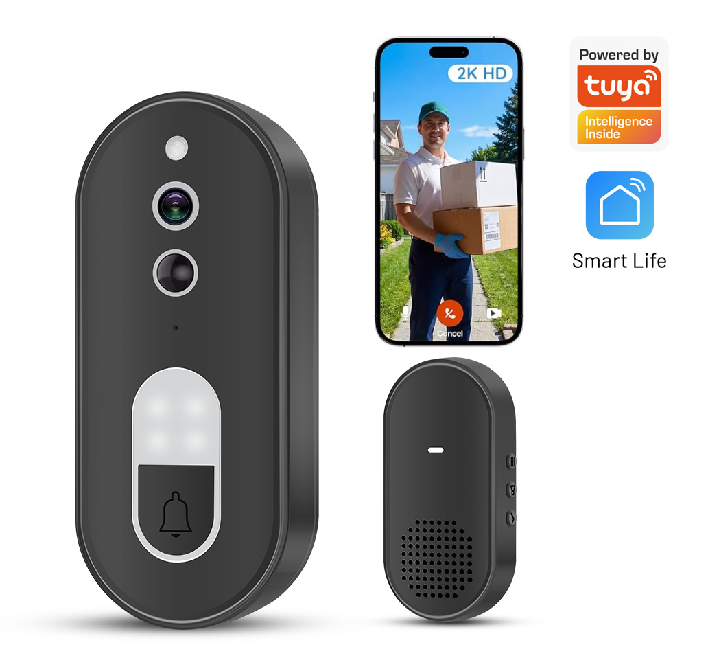 Smart Home Video Doorbell Enhanced Security With Smart Doorbell - Campanello Video WiFi Wireless Tuya 1080P