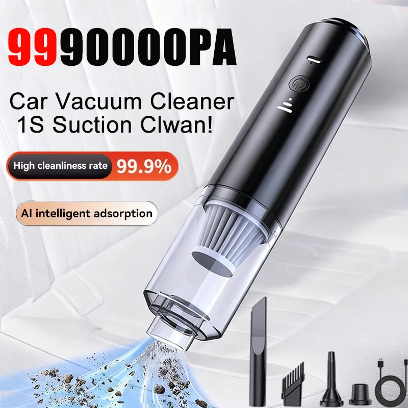Vacuum Cleaner Smart Home - Aspirapolvere Portatile per Auto, Potente Aspirazione,