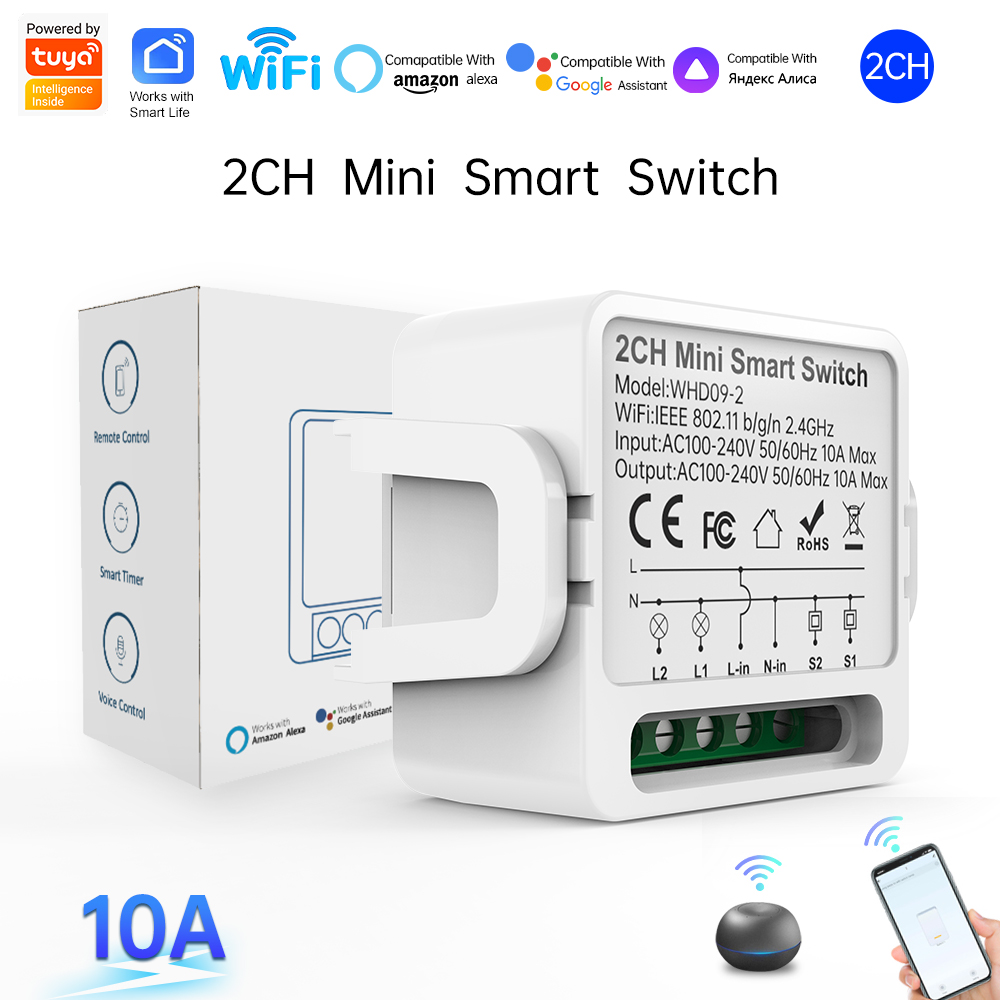 Smart Home Voice Control - Interruttore Intelligente Tuya a 2 Vie,