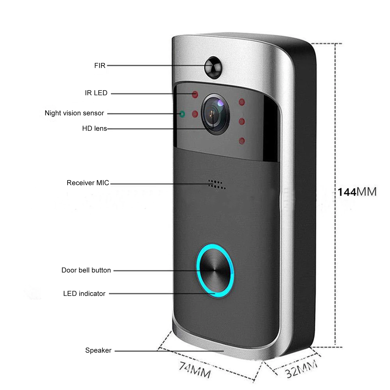 Campanello per videocitofono V - Smart Home Video Doorbell Enhanced Security With Smart Doorbell recensione e prezzo
